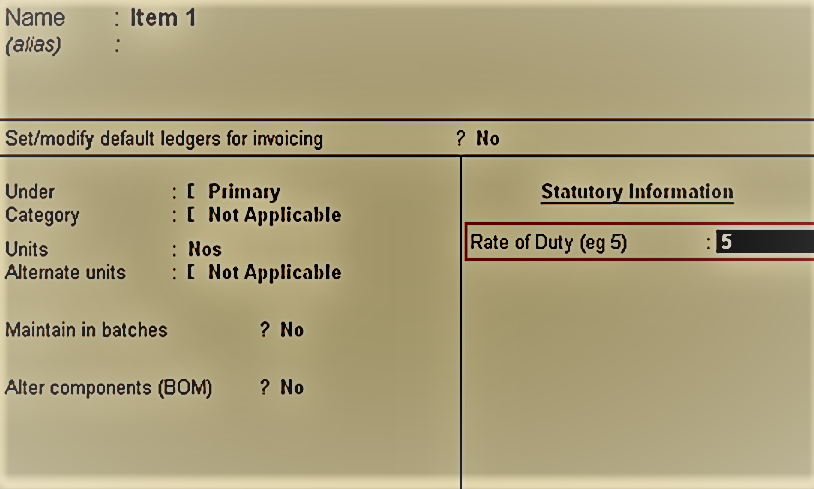 how to enable quantity and rate in tally erp 9