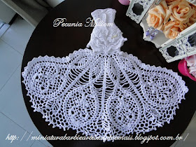 Vestido de Noiva de Crochê Para Barbie  Criado e Confeccionado por Pecunia M. MillioM