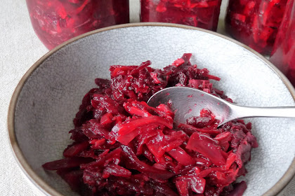 Beet & Red Cabbage Salad - Bottled as a Relish