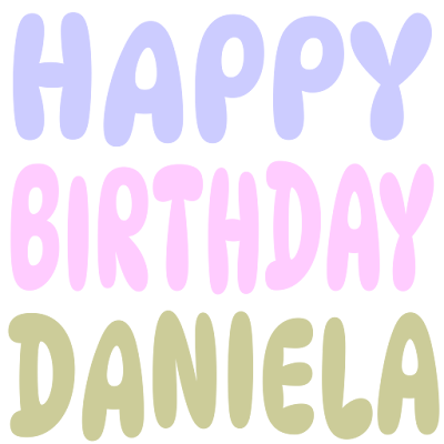 Happy Birthday Daniela (Sticker)