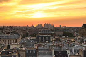 Paris sunset view from Centre Pompidou
