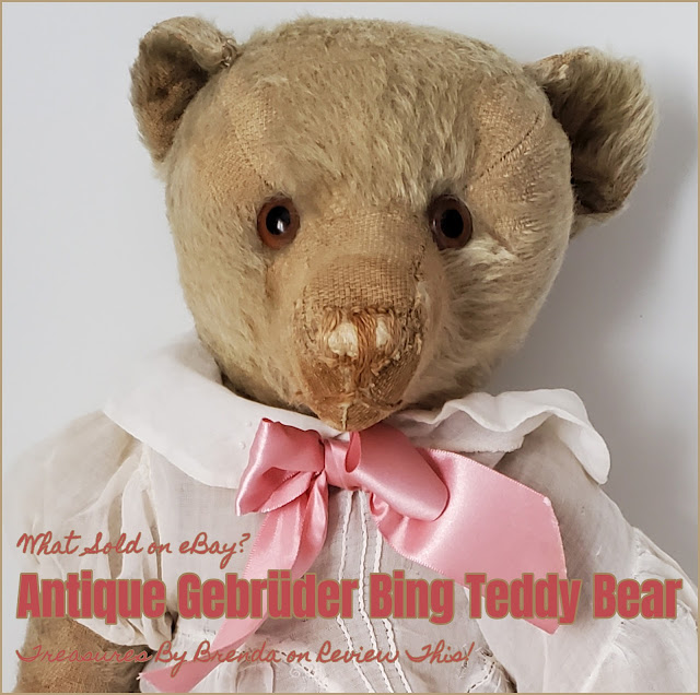 A sweet little previously loved Gerbruder Bing German teddy bear from the 1920s.