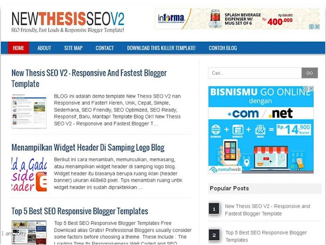 New Thesis SEO V2 Blogger Templates