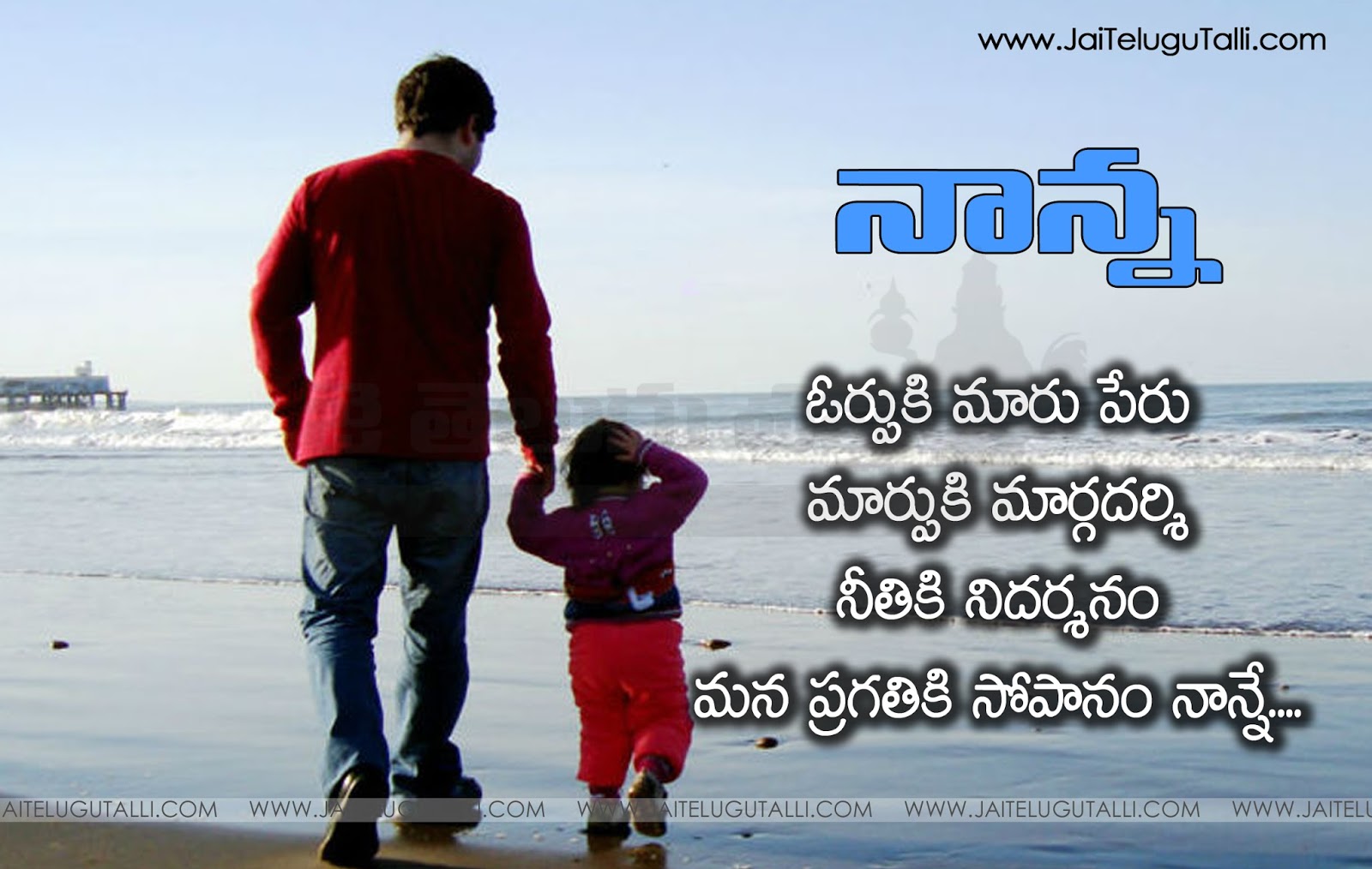 Fathers Day Quotes and Sayings in Telugu with Nice Images 