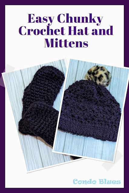 easy womens crochet hat and mitten pattern