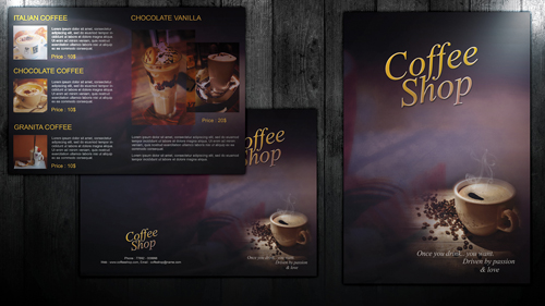 Create Easy Bi Fold Coffee Shop Brochure In Photoshop