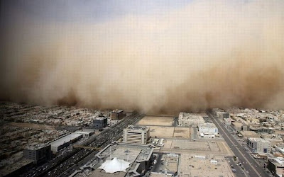 Sandstorm in Riyadh Saudi Arabia 