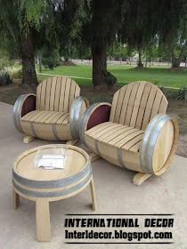 outdoor wood furniture, wood coffee table and chairs, outdoor furniture