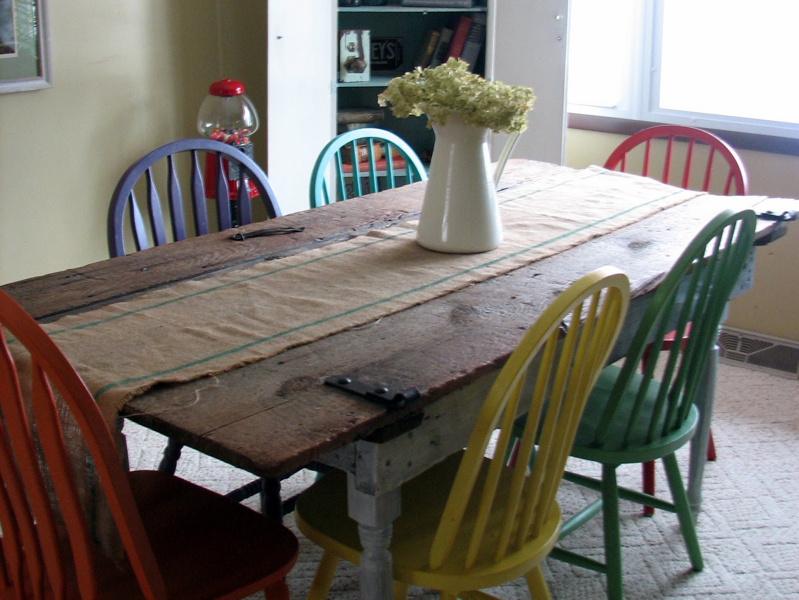 Remodelaholic Old Barn Door Recycled into Kitchen Table