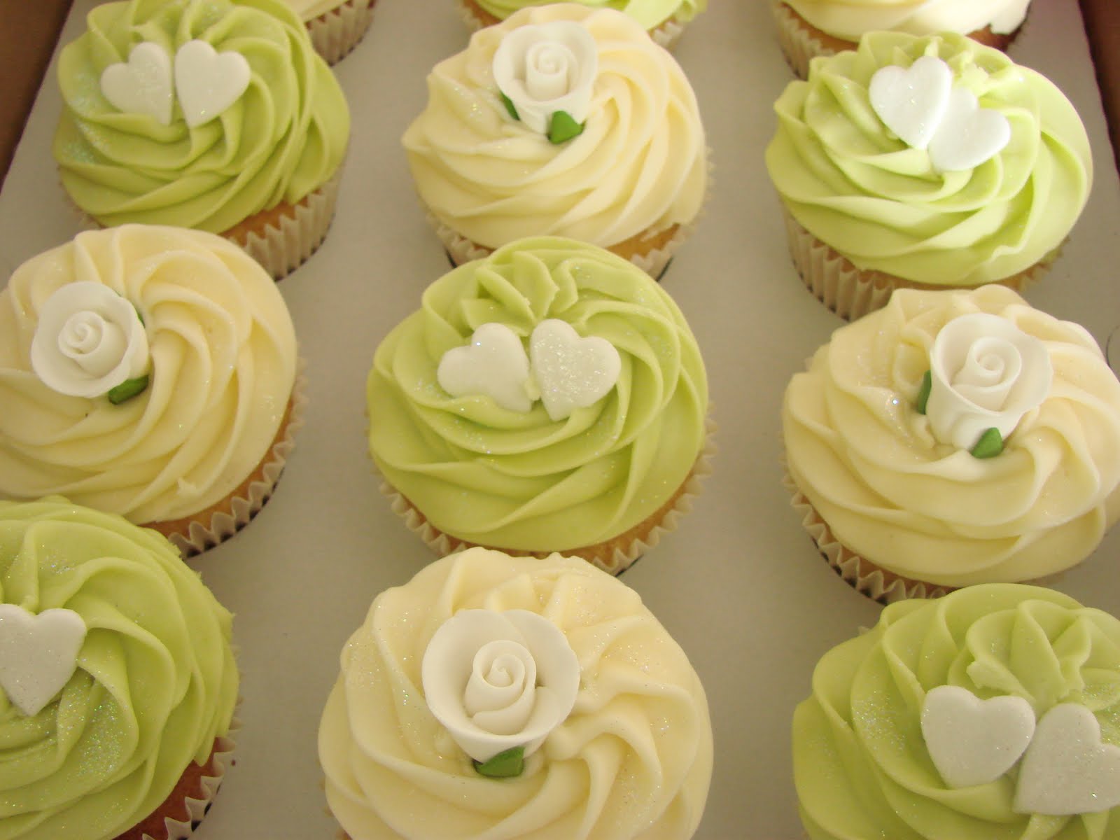 These are some of Jennis wedding cupcakes we sent to her work collegues in