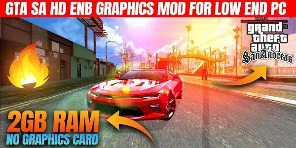 GTA San Andreas Best High Graphics Mod for Low-End PC with 2GB RAM! 🎮