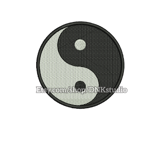 Yin Yang Embroidery Design Applique