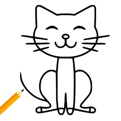 Tutorial - Como desenhar gatos / How to draw cats 