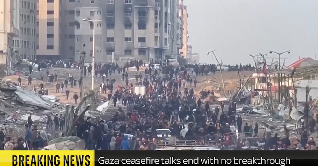 Gaza ceasefire talks end with no breakthrough