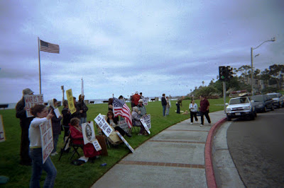 Photograph of people at an Anti-Iraq War Protest in Laguna Beach, California - Gregory Vanderlaan gvan42