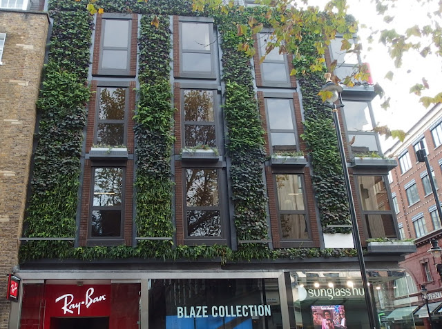 Green wall by Covent Garden tube station