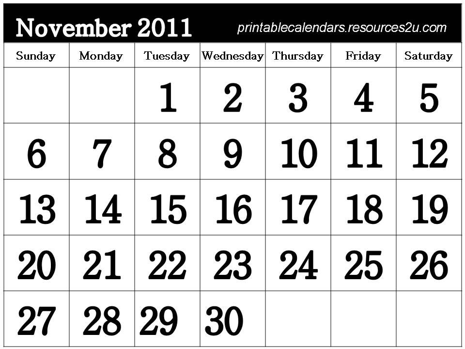 2011 calendars printable. 2011 Calendar to print