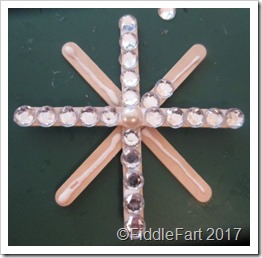 popsickle stick tree jewelled tree decoration 