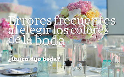 Errores frecuentes al elegir los colores de la boda