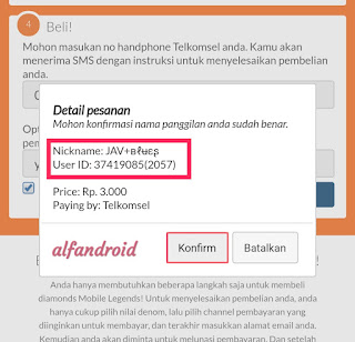 cara top up mobile legend via codashop