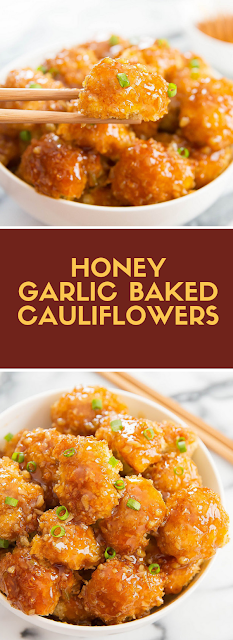 Honey Garlic Baked Cauliflowers