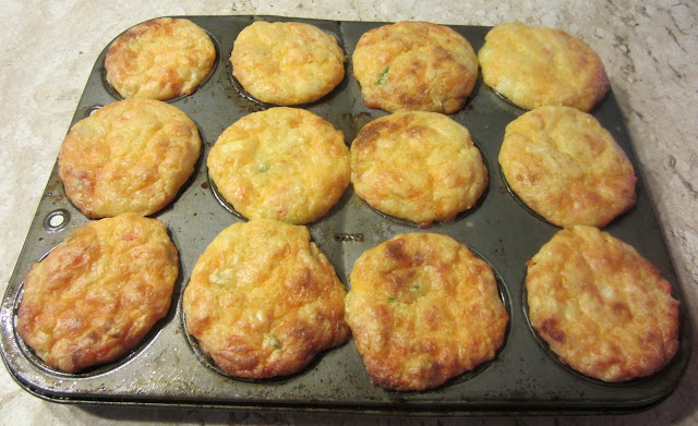 Food Lust People Love: Sheila's Mexican Cornbread Muffins are baked up with cheesy cornbread batter flecked with red and green jalapeños, baked in muffin cups made of bacon.  Yes, bacon!