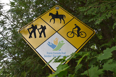 Trans Canada Trail sign Ontario Canada.