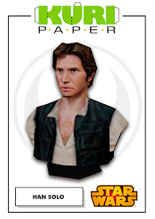 Kuri Paper - Busto Han Solo papercrfat