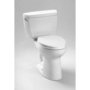 TOTO CST744SG-01 Drake 2-Piece Toilet with Elongated Bowl and Sanagloss,1.6 GPF, Cotton White