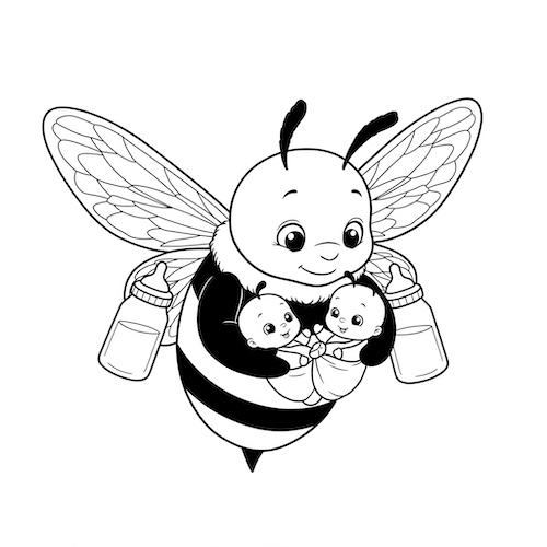 Bumble Bee nursing it’s Twin