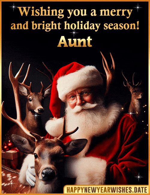 Merry christmas messages for Aunt Gif