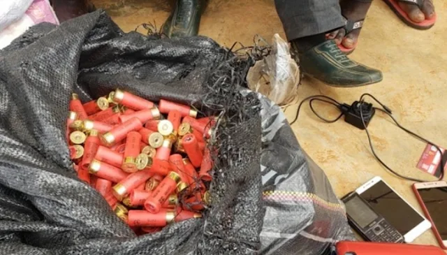 Alt: = "Live Cartridges intercepted by police in Ikorodu Lagos"