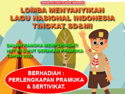 LOMBA MENYANYIKAN LAGU NASIONAL INDONESIA TINGKAT SD/MI TAHUN 2022