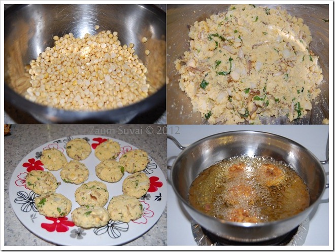Vazhaipoo vadai Process