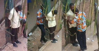 Secondary school student Tied To A Pillar By Teacher As Punishment 