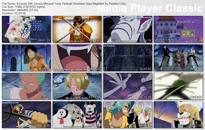 Download Film One Piece Episode 356 (Usopp Menjadi Yang Terkuat?! Serahkan Saja Negative Itu Padaku!) Bahasa Indonesia