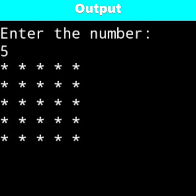 C Program To Print Square star Pattern