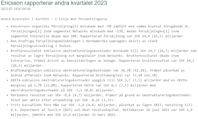 Ericsson rapport