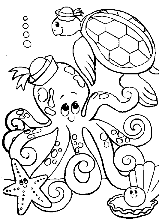 Desenhos Para Colorir Animais Marinhos Para Colorir