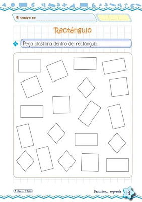 Rectángulo del libro de Matemáticas de 5 años