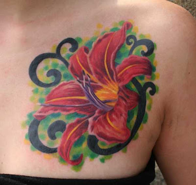 tiger lily tattoo. hot Lily Flower Tattoos