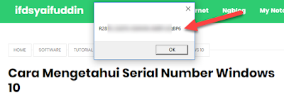 Cara Mengetahui Serial Number Windows 10 