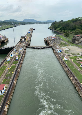 The Panama Canal filling up with water