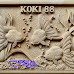 Relief Ikan KOKI 88 dibuat dari batu alam putih (batu jogja)
