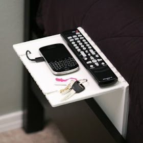 Top Dorm Room Accessories to Keep You Organized - bedside shelf :: OrganizingMadeFun.com