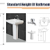 standard height of bathroom fittings