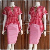 baju broklat kebaya bross merah 