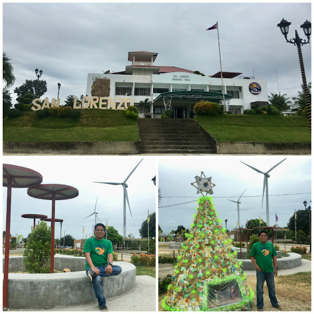 San Lorenzo Municipal Hall and Plaza. This thriving town of San Lorenzo is home to the ever famous windmills. You can actually see the wind turbines from there