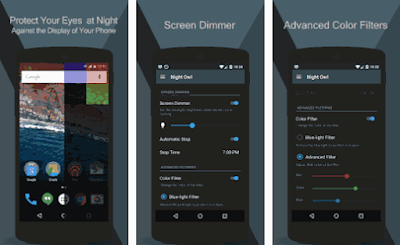 Aplikasi pelindung mata night owl