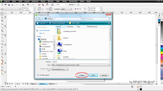 Como salvar arquivo do corel em pdf